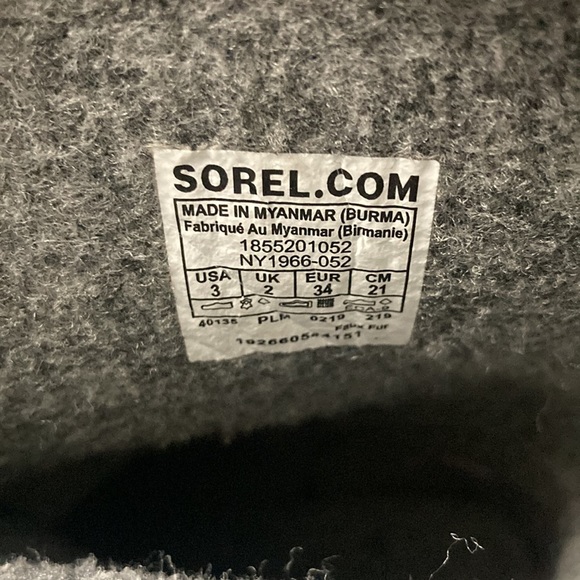 SOREL JOAN OF ARC youth size 3 (eu 34) grey almost new waterproof winter boots - Picture 6 of 7